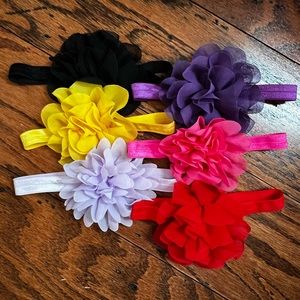 6 baby girl headbands.
